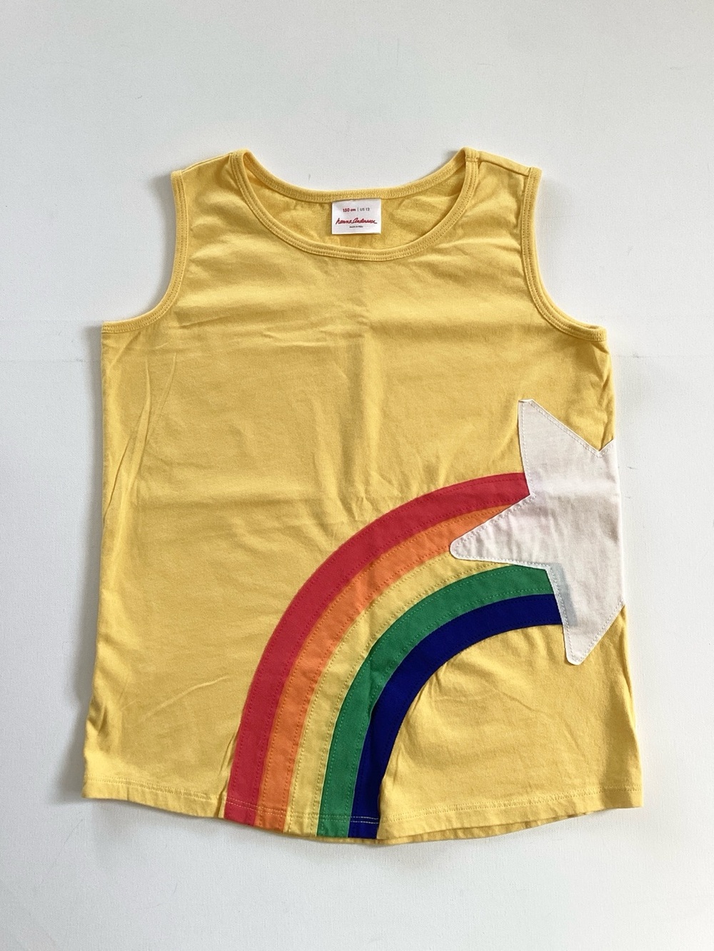 Hanna Andersson Yellow Rainbow  Star Tank Top